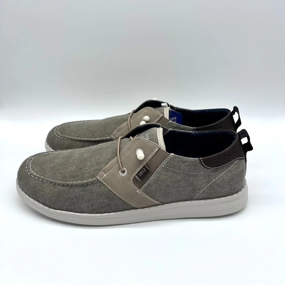 Nunn Bush Brewski Men's Size 10.5M  Stone/Pierre Moc Toe Slip-On Shoes -Open Box